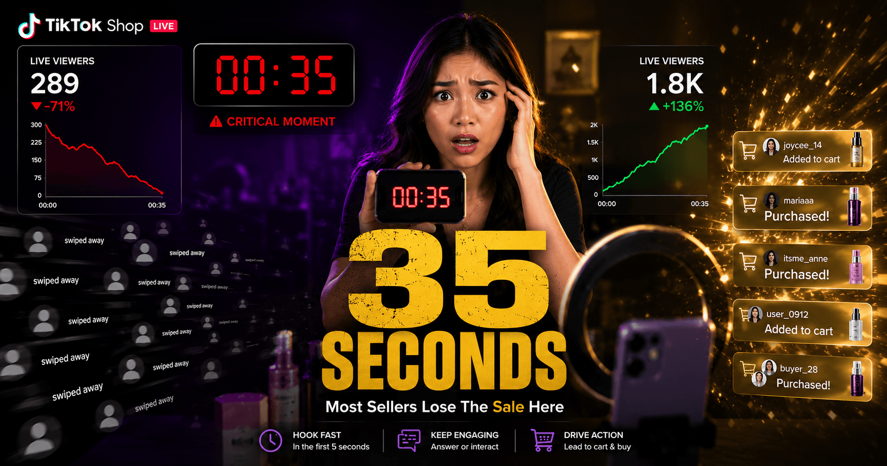 3 Ways to Keep Viewers From Swiping Away in Your First 30 Seconds